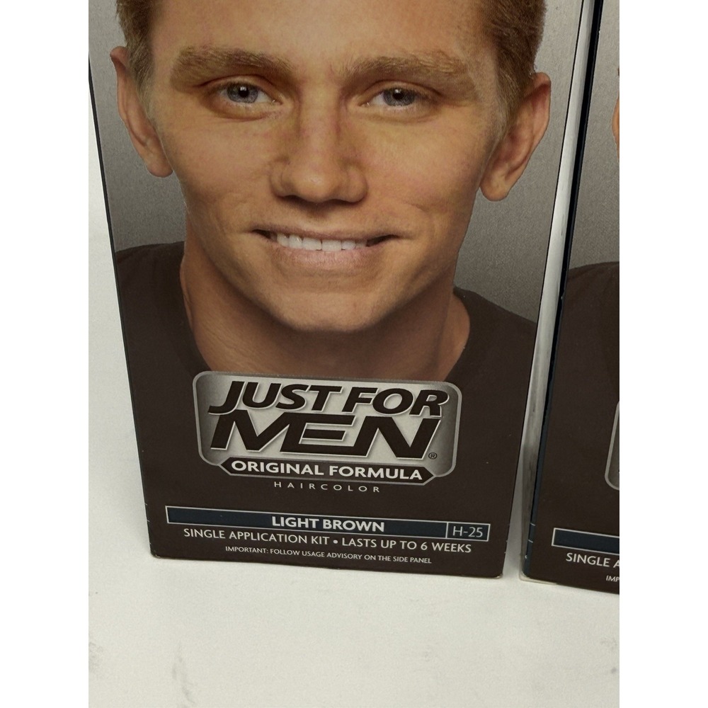 Just For Men Shampoo-In Hair Color, H-25 Light Brown, Gray Coverage (Pack of 2) - Picture 2 of 6